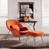 Womb Lounge Chair and Ottoman Wool Orange