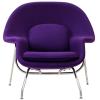 Womb Lounge Chair and Ottoman Wool Purple