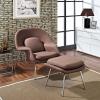 Womb Lounge Chair and Ottoman Wool Brown
