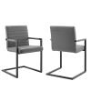 Savoy Vegan Leather Dining Chairs - Set of 2