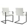 Savoy Vegan Leather Dining Chairs - Set of 2
