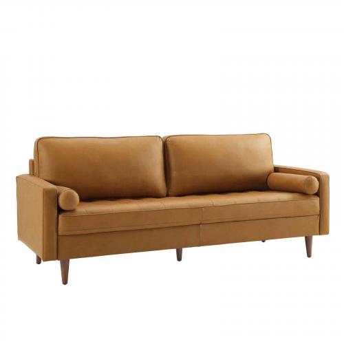 Valour 81" Leather Sofa in Tan