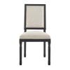 Court French Vintage Upholstered Fabric Dining Side Chair