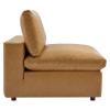 Commix Down Filled Overstuffed Vegan Leather Armless Chair