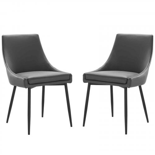 Viscount Vegan Leather Dining Chairs - Set of 2