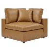 Commix Down Filled Overstuffed Vegan Leather Loveseat