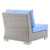 Conway Outdoor Patio Wicker Rattan 5-Piece Sectional Sofa Furniture Set