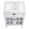 Isle 24" Bathroom Vanity Cabinet in White White