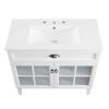 Isle 36" Bathroom Vanity Cabinet in White White