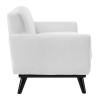 Engage Channel Tufted Fabric Sofa in White