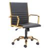 Profile Office Chair in Black & Gold