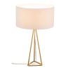 Sascha Table Lamp in White & Gold