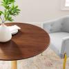 Verne 35" Dining Table in Gold Walnut