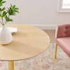 Verne 35" Dining Table in Gold Natural