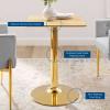Verne 24" Square Dining Table in Gold Natural