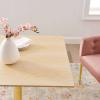 Verne 35" Square Dining Table in Gold Natural