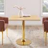 Verne 35" Square Dining Table in Gold Natural