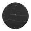 Verne 28" Artificial Marble Dining Table in Gold Black