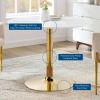 Verne 40" Dining Table in Gold White