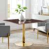 Verne 40" Square Dining Table in Gold Cherry Walnut