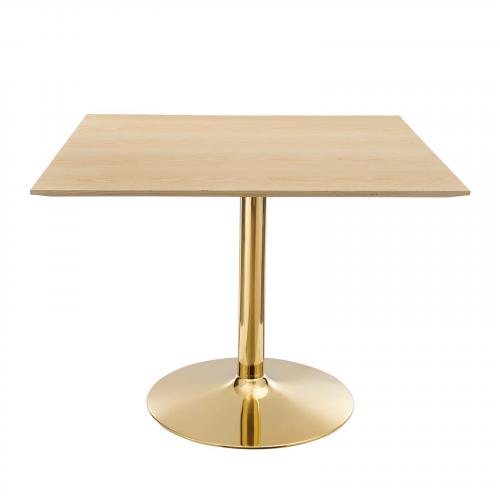 Verne 40" Square Dining Table in Gold Natural