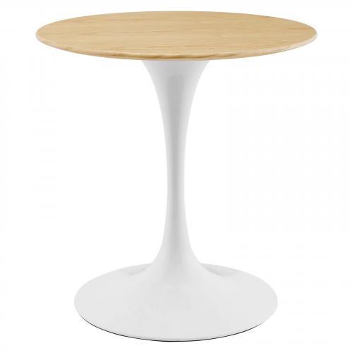 Lippa 28" Dining Table in White Natural