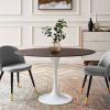 Lippa 48" Oval Dining Table in White Cherry Walnut