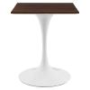 Lippa 24" Square Dining Table in White Cherry Walnut