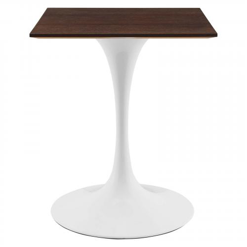 Lippa 24" Square Dining Table in White Cherry Walnut