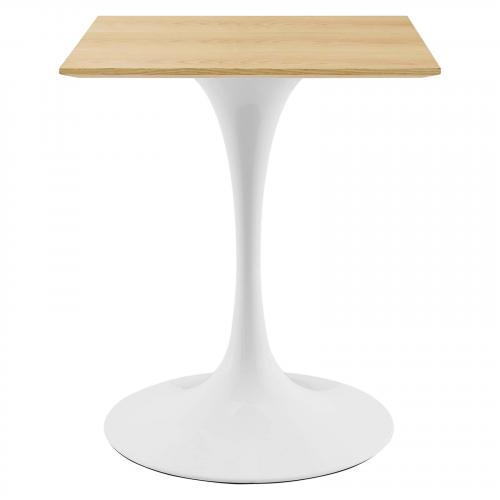 Lippa 24" Square Dining Table in White Natural