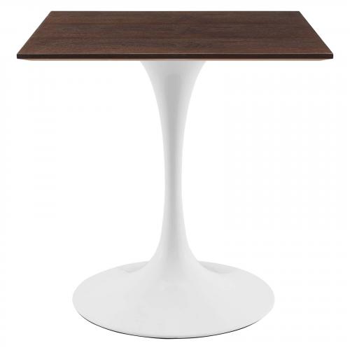 Lippa 28" Square Dining Table in White Cherry Walnut