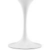 Lippa 48" Oval Artificial Marble Dining Table in White Black