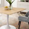 Lippa 40" Square Dining Table in White Natural