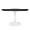 Lippa 54" Artificial Marble Dining Table in White Black