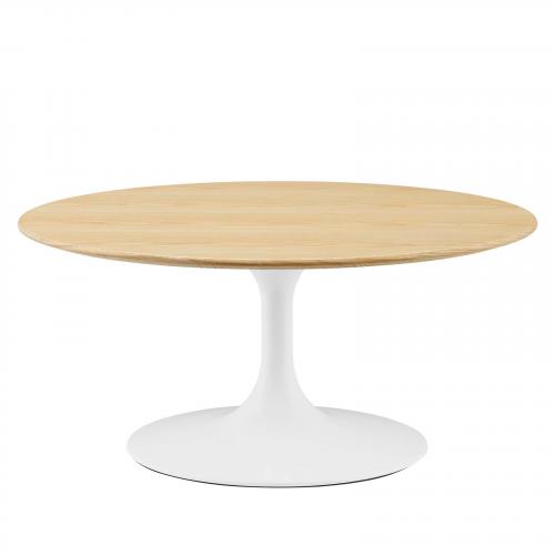 Lippa 36" Coffee Table in White Natural