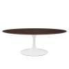 Lippa 48" Oval Coffee Table in White Cherry Walnut