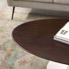 Lippa 48" Oval Coffee Table in White Cherry Walnut